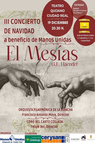 III Concierto de Navidad a beneficio de Manos Unidas. El Mesías de Haendel - Teatro Quijano (Ciudad Real)